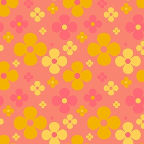 Flower Power (9") - yellow, pink, peach (ST2017FP)