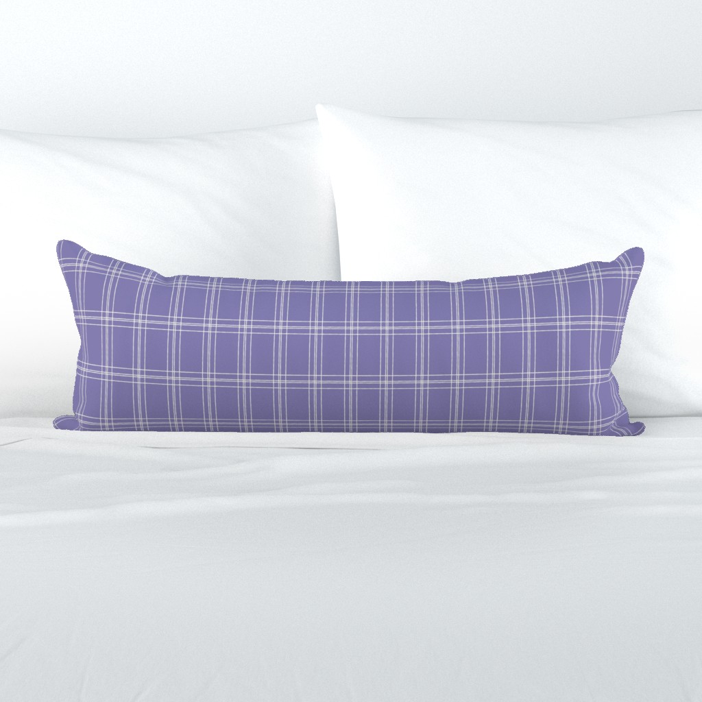 Lined Linens - Quad Plaid - Ivory, Lavender (Healing Herbs)