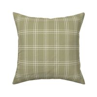Lined Linens - Quad Plaid-Ivory, Olive (Healing Herbs)
