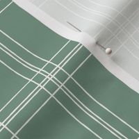 Lined Linens - Quad Plaid-Ivory, Sage (Healing Herbs)