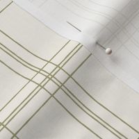 Lined Linens - Quad Plaid-Olive, Ivory (Healing Herbs)