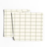 Lined Linens - Quad Plaid-Olive, Ivory (Healing Herbs)