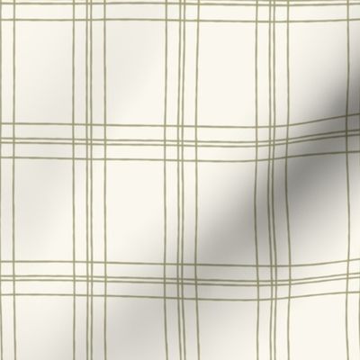 Lined Linens - Quad Plaid-Olive, Ivory (Healing Herbs)