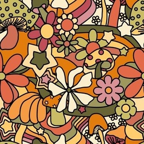 Custom Colorway - 70's Psychedelic Garden 