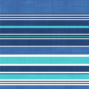Ethan Tonal Linen Stripe-Blue Teal