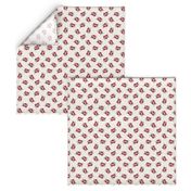 (small scale) mom heart tattoo - red on cream (tossed) - C21