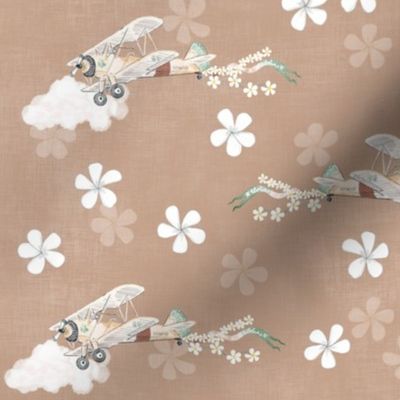 Hawaiian Airplanes (beige) 10"