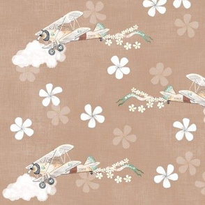 Hawaiian Airplanes (beige) 10"