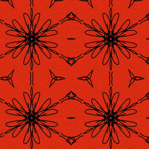 Floral Pattern in red