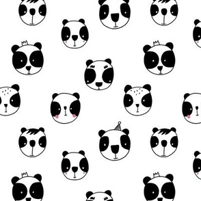 Tiny panda monochrome cute kids
