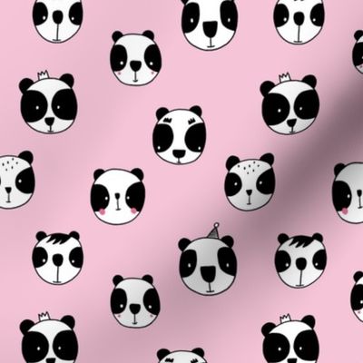 Tiny pink panda cute kids animal print