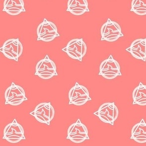 Geo Triangles - Bright Pink and White