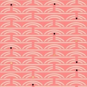 Arcs + Dots - Pink