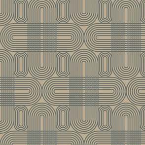 Geometric shapes in 70s retro style on gray background_ jumbo scale
