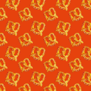Pretzel fabric orange