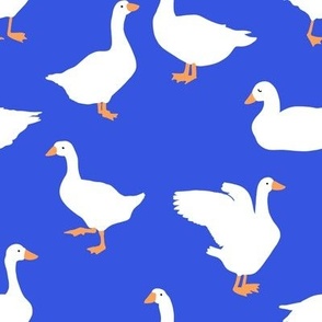 Geese on Cobalt