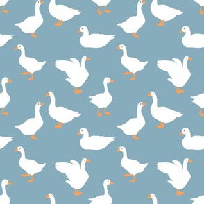 Geese on Country Blue