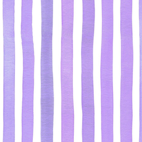 Watercolor violet seamless vertical stripes M