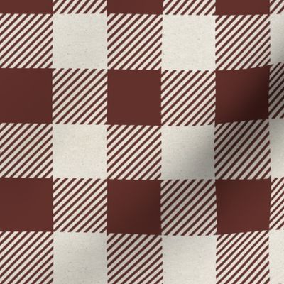Buffalo Check-Rust Red On Parchment-L