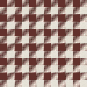 Buffalo Check-Rust Red On Parchment-L