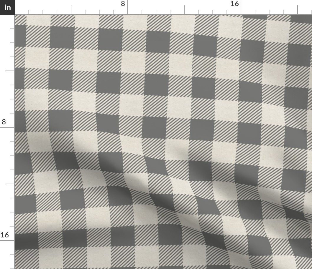 Buffalo Check-Warm Grey On Parchment-L