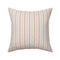 Narrow Tricolor French Ticking Stripe in Browns