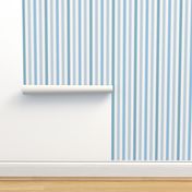 Narrow Tricolor French Ticking Stripe in Blues