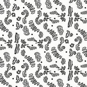 Squiggles & Dots - Black on White