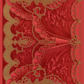 Berhardt Swag Border Frieze ~ Original Red 