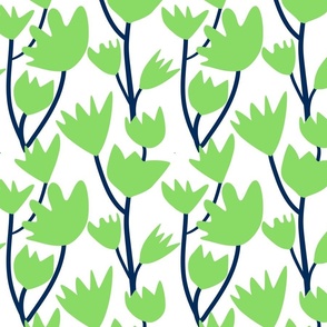 Flower Bunch Green/Navy