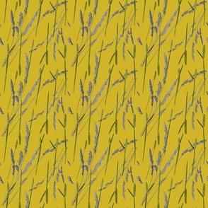 Grasspattern on yellow background