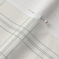 Lined Linens - Quad Plaid - Blue, Ivory (Bees and Lemons)