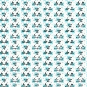 Ditsy Party Triangles - Teal