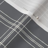 Lined Linens - Quad Plaid - Ivory, Grey (K70) 