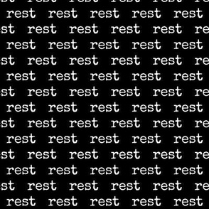 rest typography | black & white (medium)