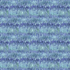 STRM11C - Blending Marbleized Bands of Shifting Shadows in Violet and Teal - Small - Crosswise