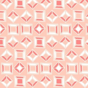 Aztec Geometric Shapes - Tonal Pink