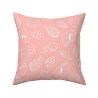 Outline seashells - pink