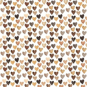 Black Lives Matter Brown Skin Color Hearts - XSmall Scale