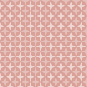 Geometric Pattern: Diamond Star: Peach