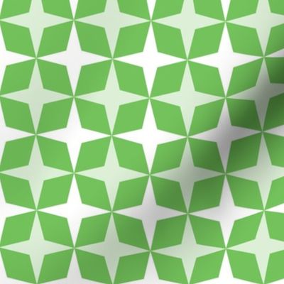 Geometric Pattern: Diamond Star: Light/Green