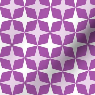 Geometric Pattern: Diamond Star: Light/Purple