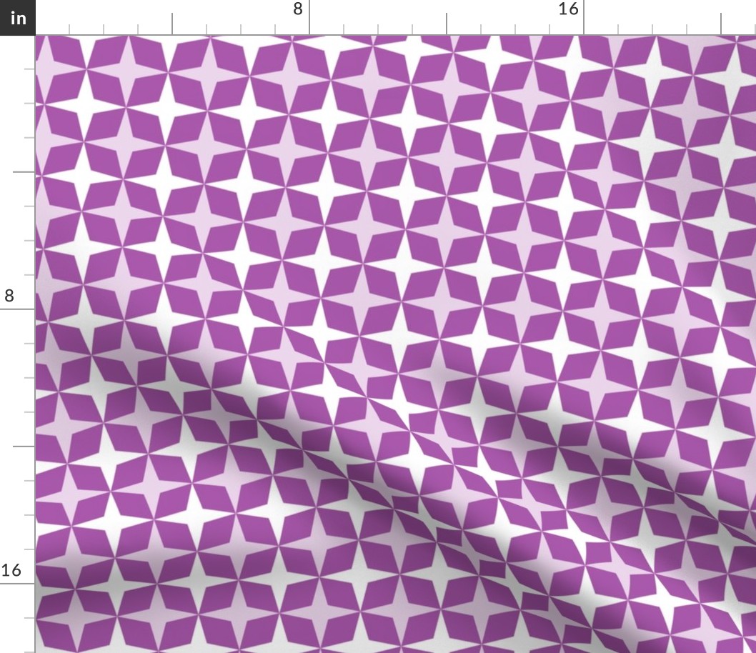 Geometric Pattern: Diamond Star: Light/Purple