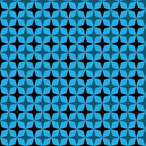 Geometric Pattern: Diamond Star: Dark/Blue