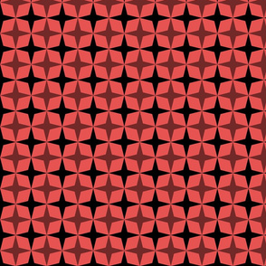 Geometric Pattern: Diamond Star: Dark/Red