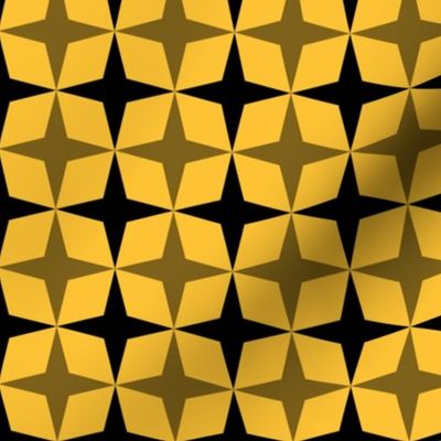Geometric Pattern: Diamond Star: Dark/Yellow