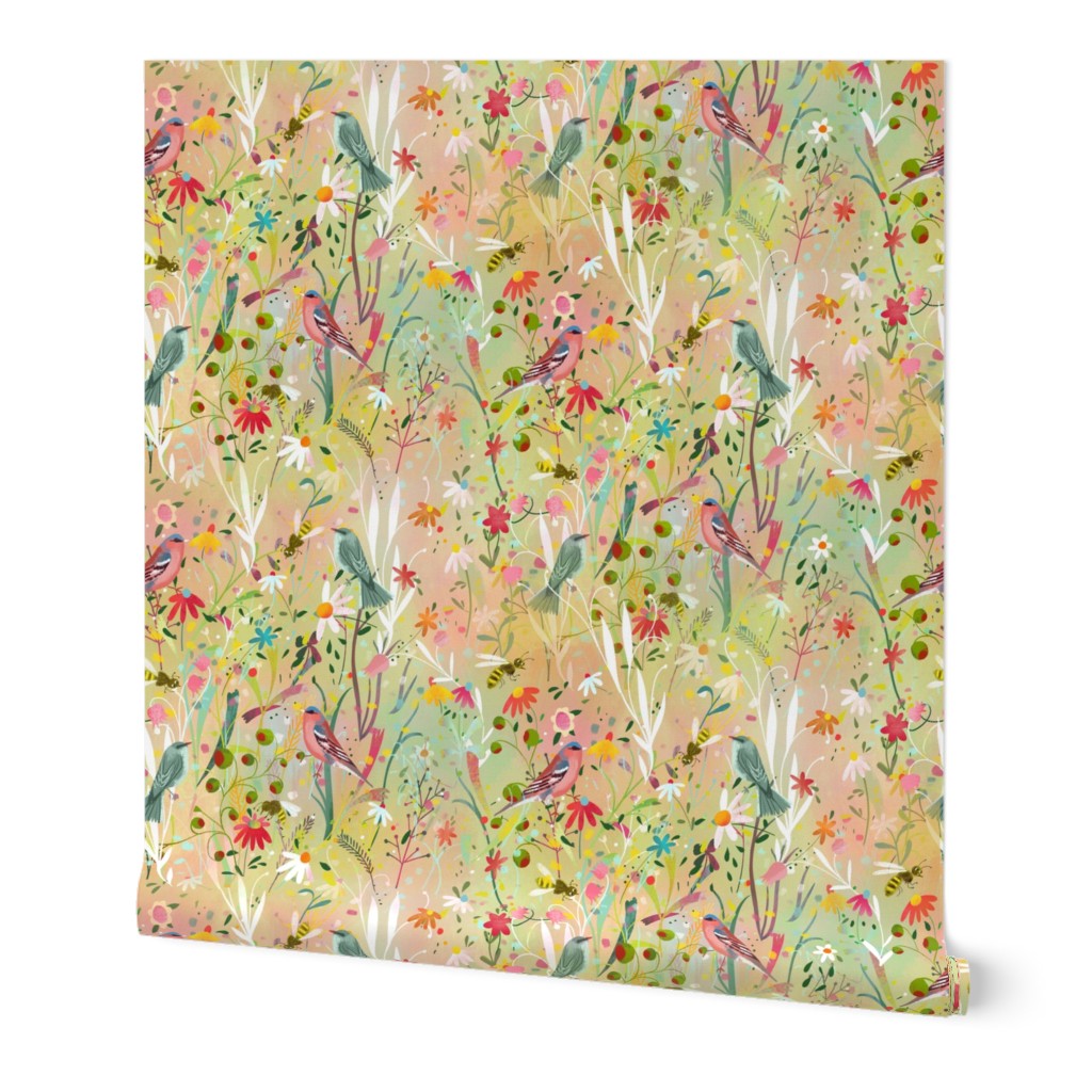 pastel meadow busy bees // large scale