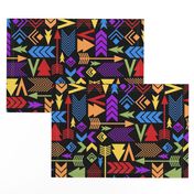 Large Scale Colorful Aztec - Dark