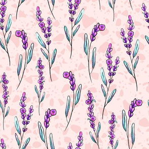 Watercolor Lavender Flowers