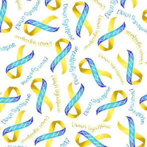 down syndrome dna ribbon with words